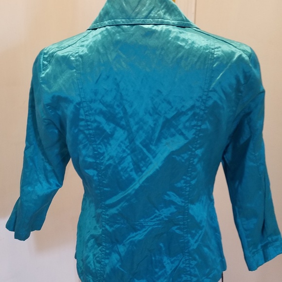 BLUE  JACKET Metallic petite 6 Ruby Rd - Picture 7 of 9